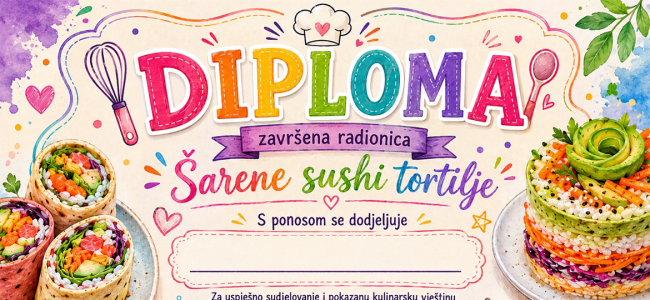 Požega – Radionica: Šarene sushi tortilje